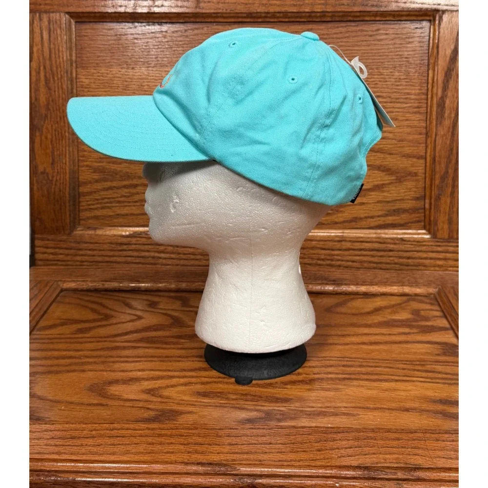 Vans Yuba Curved Bill Hat Teal Blue Lizard Embroidered Strapback Cap VN0A3HCUM2T